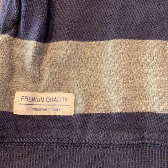 Carter’s 3 Month Boys Navy & Gray Striped Pull Over Sweater - Picture 2 of 4